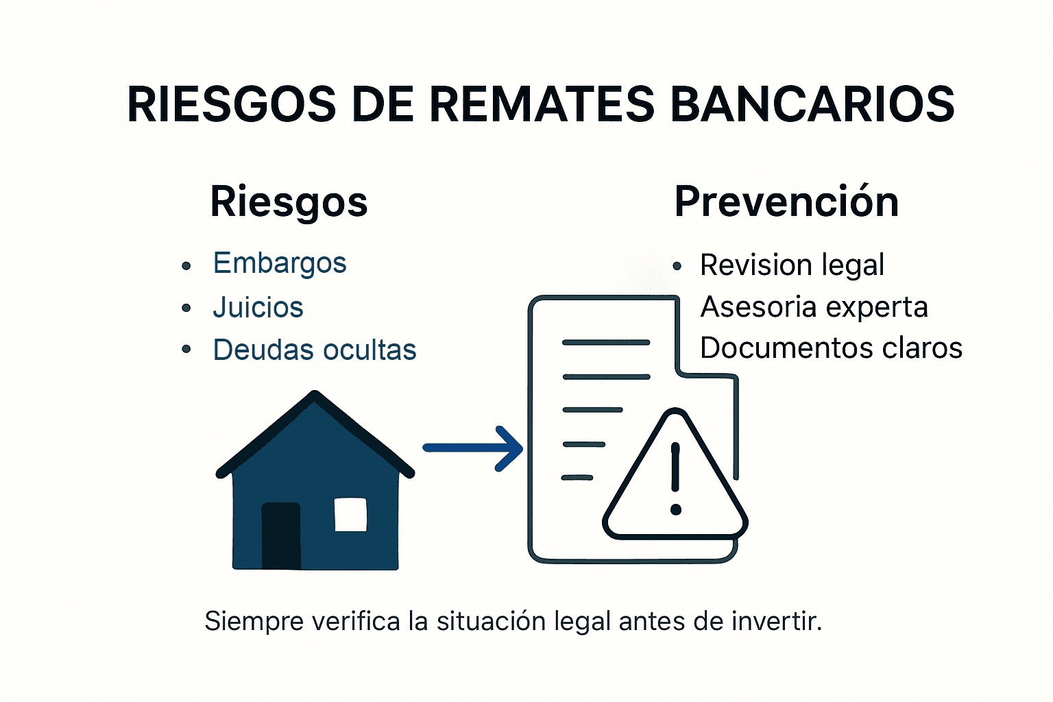 Riesgos de comprar casas en remates bancarios